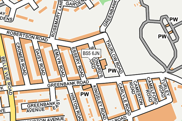 BS5 6JN map - OS OpenMap – Local (Ordnance Survey) BS5 6JN map - OS OpenMap – Local (Ordnance Survey)