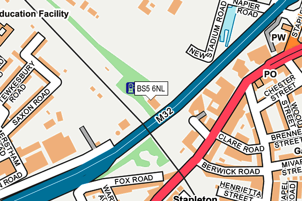 BS5 6NL map - OS OpenMap – Local (Ordnance Survey) BS5 6NL map - OS OpenMap – Local (Ordnance Survey)