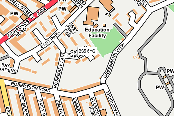 BS5 6YG map - OS OpenMap – Local (Ordnance Survey) BS5 6YG map - OS OpenMap – Local (Ordnance Survey)