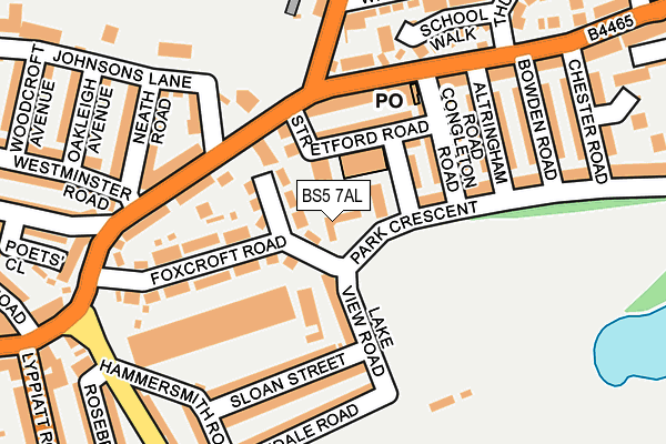 BS5 7AL map - OS OpenMap – Local (Ordnance Survey) BS5 7AL map - OS OpenMap – Local (Ordnance Survey)