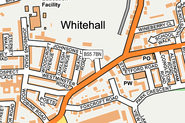 BS5 7BN map - OS OpenMap – Local (Ordnance Survey) BS5 7BN map - OS OpenMap – Local (Ordnance Survey)