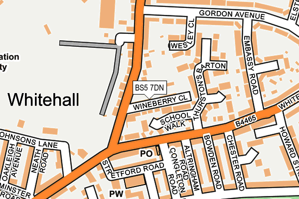 BS5 7DN map - OS OpenMap – Local (Ordnance Survey) BS5 7DN map - OS OpenMap – Local (Ordnance Survey)