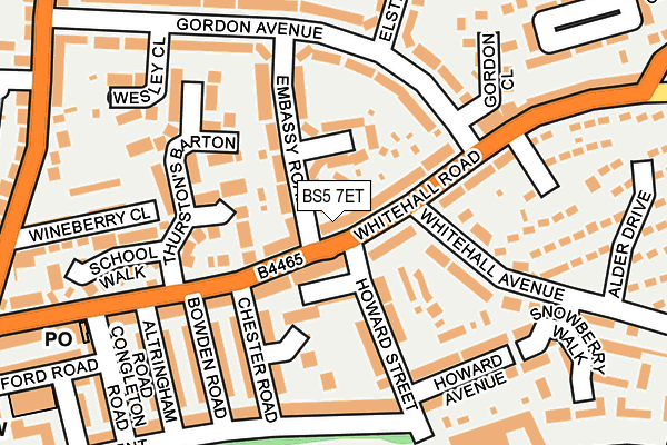 BS5 7ET map - OS OpenMap – Local (Ordnance Survey) BS5 7ET map - OS OpenMap – Local (Ordnance Survey)