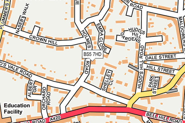 BS5 7HD map - OS OpenMap – Local (Ordnance Survey) BS5 7HD map - OS OpenMap – Local (Ordnance Survey)
