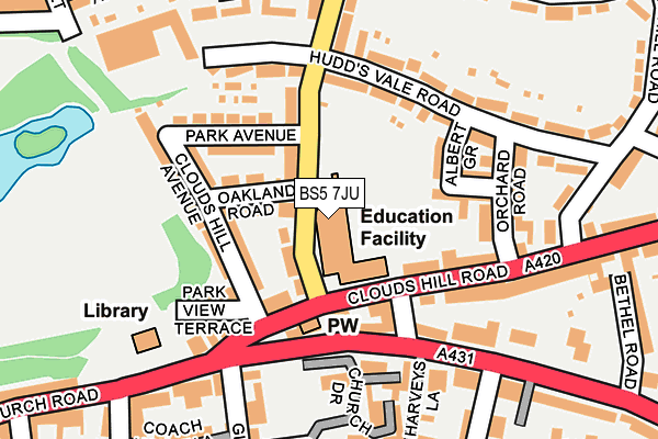 BS5 7JU map - OS OpenMap – Local (Ordnance Survey) BS5 7JU map - OS OpenMap – Local (Ordnance Survey)