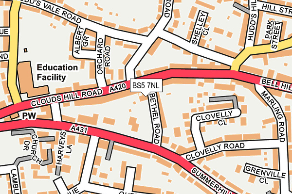 BS5 7NL map - OS OpenMap – Local (Ordnance Survey) BS5 7NL map - OS OpenMap – Local (Ordnance Survey)