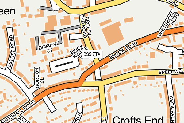 BS5 7TA map - OS OpenMap – Local (Ordnance Survey) BS5 7TA map - OS OpenMap – Local (Ordnance Survey)