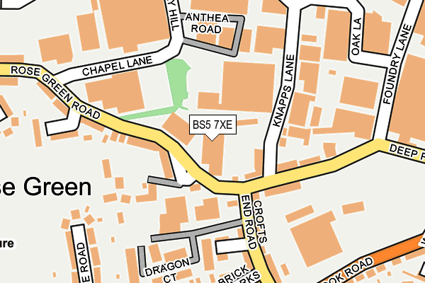 BS5 7XE map - OS OpenMap – Local (Ordnance Survey) BS5 7XE map - OS OpenMap – Local (Ordnance Survey)