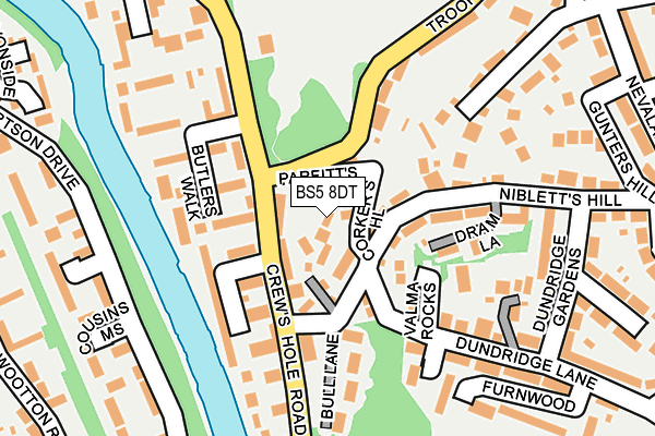 BS5 8DT map - OS OpenMap – Local (Ordnance Survey) BS5 8DT map - OS OpenMap – Local (Ordnance Survey)