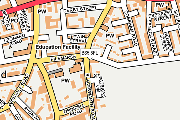 BS5 8FL map - OS OpenMap – Local (Ordnance Survey) BS5 8FL map - OS OpenMap – Local (Ordnance Survey)