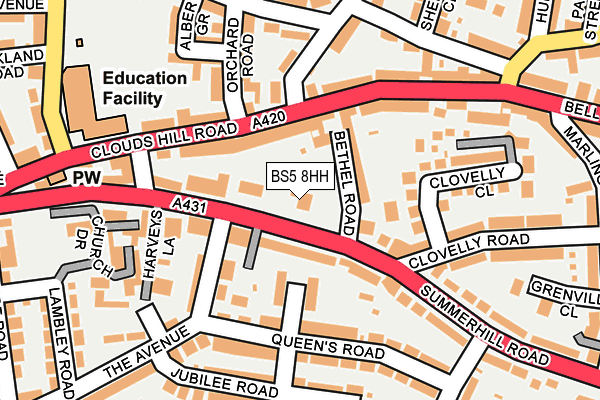 BS5 8HH map - OS OpenMap – Local (Ordnance Survey) BS5 8HH map - OS OpenMap – Local (Ordnance Survey)