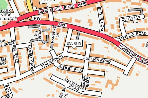 BS5 8HN map - OS OpenMap – Local (Ordnance Survey) BS5 8HN map - OS OpenMap – Local (Ordnance Survey)