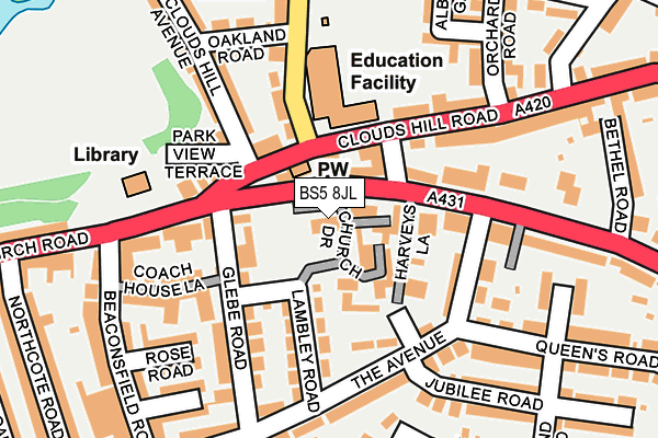 BS5 8JL map - OS OpenMap – Local (Ordnance Survey) BS5 8JL map - OS OpenMap – Local (Ordnance Survey)