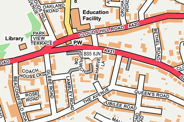 BS5 8JN map - OS OpenMap – Local (Ordnance Survey) BS5 8JN map - OS OpenMap – Local (Ordnance Survey)