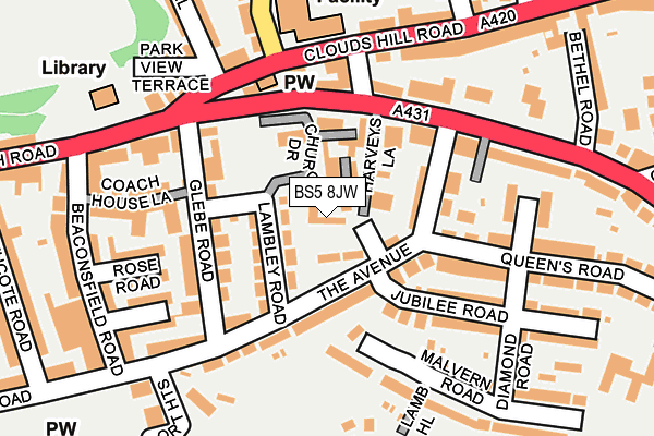 BS5 8JW map - OS OpenMap – Local (Ordnance Survey) BS5 8JW map - OS OpenMap – Local (Ordnance Survey)