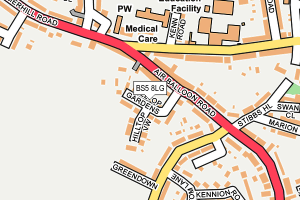 BS5 8LG map - OS OpenMap – Local (Ordnance Survey) BS5 8LG map - OS OpenMap – Local (Ordnance Survey)