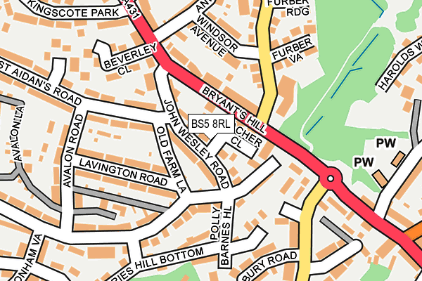 BS5 8RL map - OS OpenMap – Local (Ordnance Survey) BS5 8RL map - OS OpenMap – Local (Ordnance Survey)