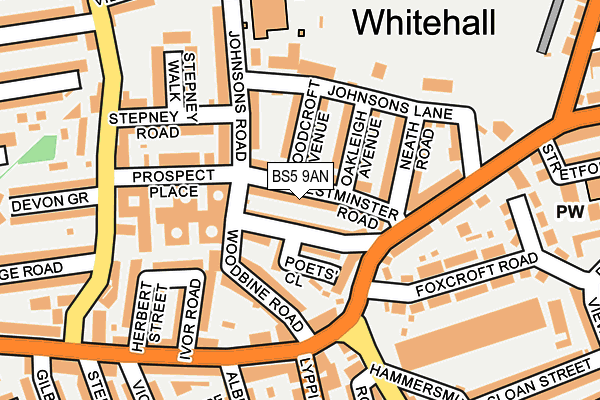BS5 9AN map - OS OpenMap – Local (Ordnance Survey) BS5 9AN map - OS OpenMap – Local (Ordnance Survey)