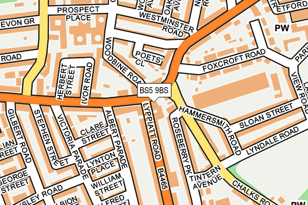 BS5 9BS map - OS OpenMap – Local (Ordnance Survey) BS5 9BS map - OS OpenMap – Local (Ordnance Survey)