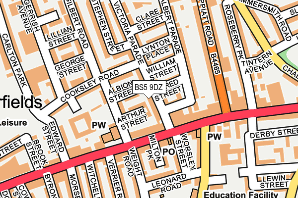 BS5 9DZ map - OS OpenMap – Local (Ordnance Survey) BS5 9DZ map - OS OpenMap – Local (Ordnance Survey)