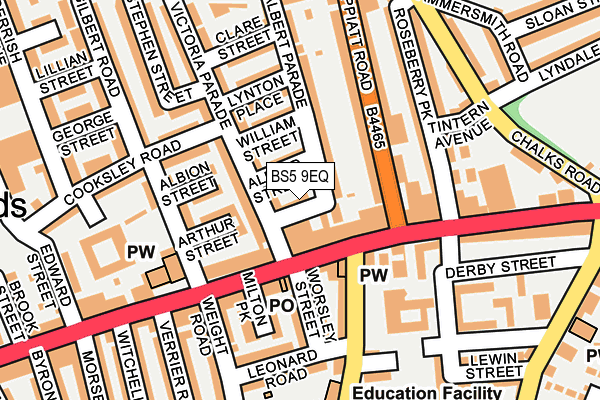 BS5 9EQ map - OS OpenMap – Local (Ordnance Survey) BS5 9EQ map - OS OpenMap – Local (Ordnance Survey)