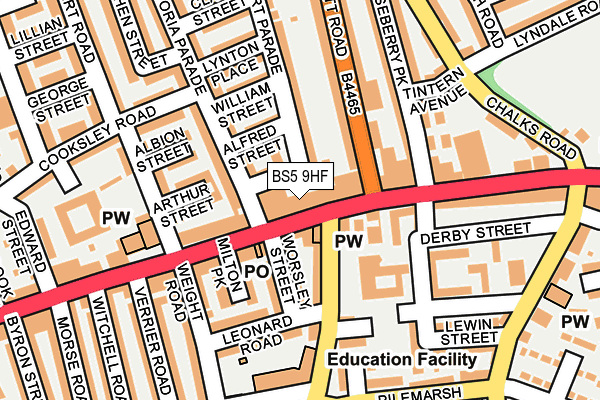 BS5 9HF map - OS OpenMap – Local (Ordnance Survey) BS5 9HF map - OS OpenMap – Local (Ordnance Survey)