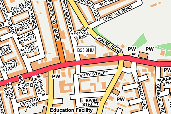 BS5 9HU map - OS OpenMap – Local (Ordnance Survey) BS5 9HU map - OS OpenMap – Local (Ordnance Survey)