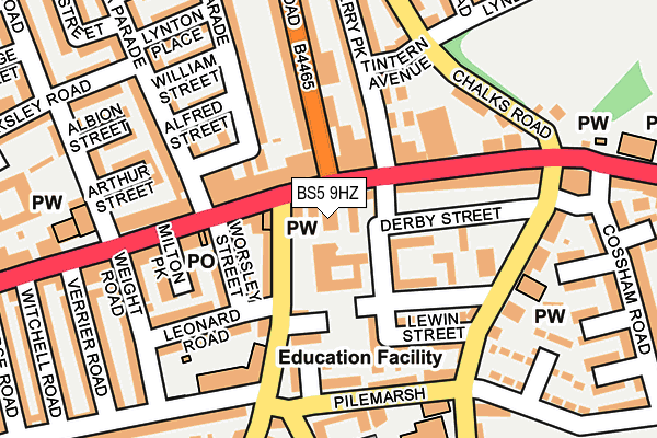 BS5 9HZ map - OS OpenMap – Local (Ordnance Survey) BS5 9HZ map - OS OpenMap – Local (Ordnance Survey)