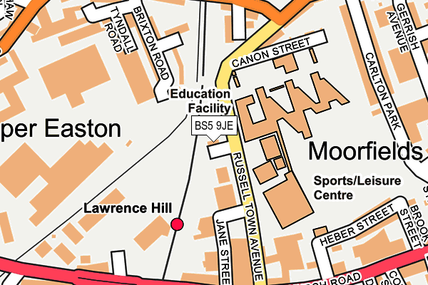BS5 9JE map - OS OpenMap – Local (Ordnance Survey) BS5 9JE map - OS OpenMap – Local (Ordnance Survey)