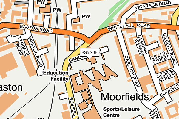 BS5 9JF map - OS OpenMap – Local (Ordnance Survey) BS5 9JF map - OS OpenMap – Local (Ordnance Survey)