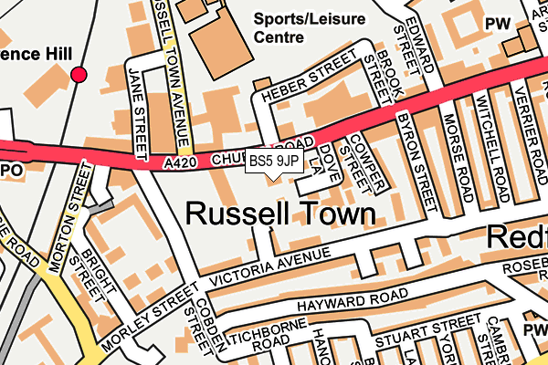 BS5 9JP map - OS OpenMap – Local (Ordnance Survey) BS5 9JP map - OS OpenMap – Local (Ordnance Survey)