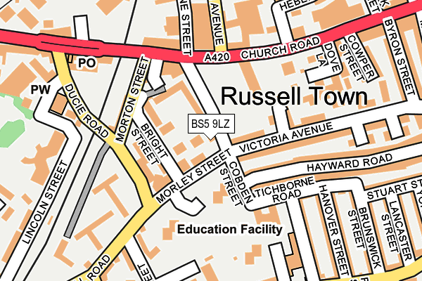 BS5 9LZ map - OS OpenMap – Local (Ordnance Survey) BS5 9LZ map - OS OpenMap – Local (Ordnance Survey)