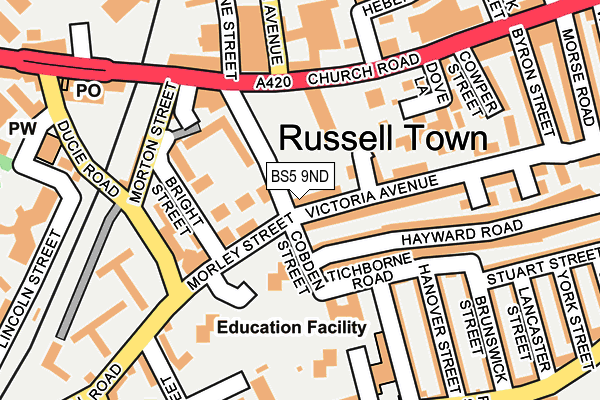 BS5 9ND map - OS OpenMap – Local (Ordnance Survey) BS5 9ND map - OS OpenMap – Local (Ordnance Survey)