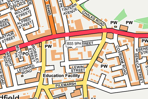 BS5 9PH map - OS OpenMap – Local (Ordnance Survey) BS5 9PH map - OS OpenMap – Local (Ordnance Survey)