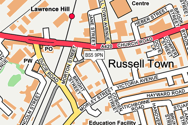 BS5 9PN map - OS OpenMap – Local (Ordnance Survey) BS5 9PN map - OS OpenMap – Local (Ordnance Survey)