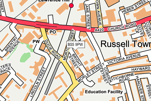 BS5 9PW map - OS OpenMap – Local (Ordnance Survey) BS5 9PW map - OS OpenMap – Local (Ordnance Survey)