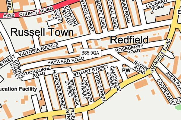 BS5 9QA map - OS OpenMap – Local (Ordnance Survey) BS5 9QA map - OS OpenMap – Local (Ordnance Survey)