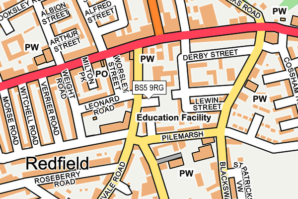 BS5 9RG map - OS OpenMap – Local (Ordnance Survey) BS5 9RG map - OS OpenMap – Local (Ordnance Survey)