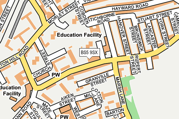 BS5 9SX map - OS OpenMap – Local (Ordnance Survey) BS5 9SX map - OS OpenMap – Local (Ordnance Survey)