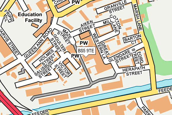 BS5 9TE map - OS OpenMap – Local (Ordnance Survey) BS5 9TE map - OS OpenMap – Local (Ordnance Survey)