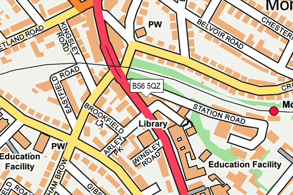 BS6 5QZ map - OS OpenMap – Local (Ordnance Survey)