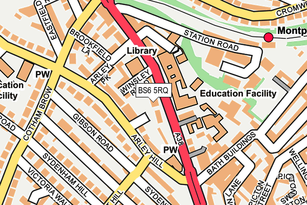 BS6 5RQ map - OS OpenMap – Local (Ordnance Survey)