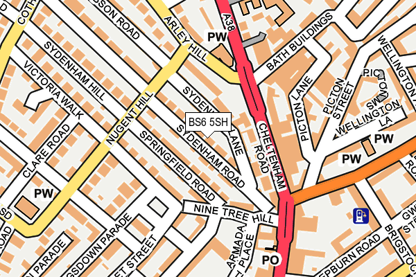 BS6 5SH map - OS OpenMap – Local (Ordnance Survey) BS6 5SH map - OS OpenMap – Local (Ordnance Survey)