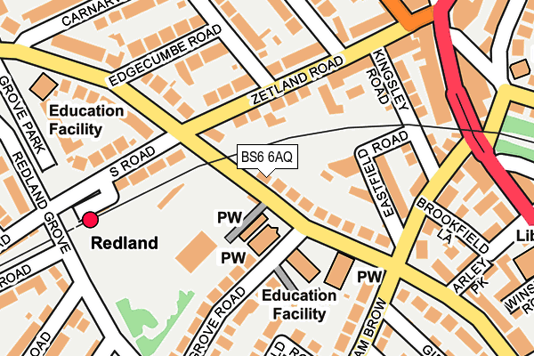 BS6 6AQ map - OS OpenMap – Local (Ordnance Survey) BS6 6AQ map - OS OpenMap – Local (Ordnance Survey)