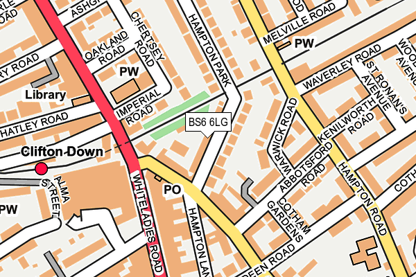BS6 6LG map - OS OpenMap – Local (Ordnance Survey) BS6 6LG map - OS OpenMap – Local (Ordnance Survey)