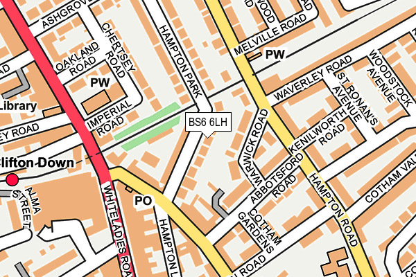 BS6 6LH map - OS OpenMap – Local (Ordnance Survey) BS6 6LH map - OS OpenMap – Local (Ordnance Survey)