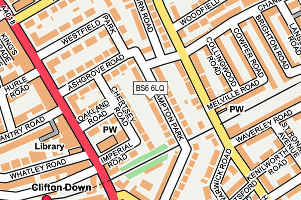 BS6 6LQ map - OS OpenMap – Local (Ordnance Survey)