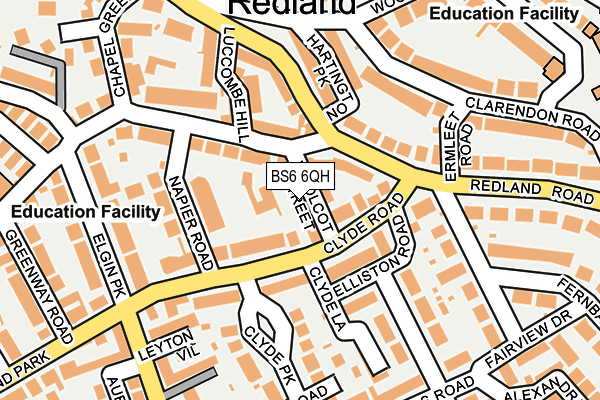 BS6 6QH map - OS OpenMap – Local (Ordnance Survey)