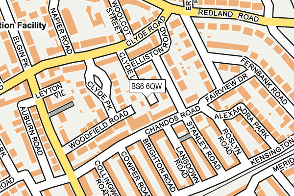 BS6 6QW map - OS OpenMap – Local (Ordnance Survey) BS6 6QW map - OS OpenMap – Local (Ordnance Survey)