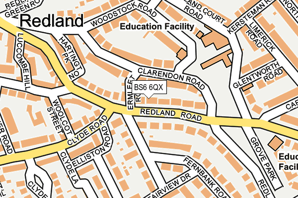 BS6 6QX map - OS OpenMap – Local (Ordnance Survey) BS6 6QX map - OS OpenMap – Local (Ordnance Survey)